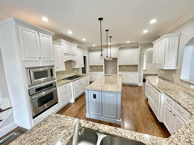 Professional cabinet painting in Wake Forest, NC upgrading kitchens and bathrooms