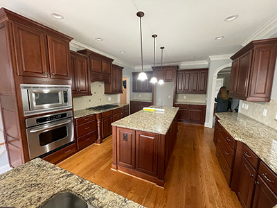 High-quality cabinet painting in Raleigh, NC transforming cabinets with durable results