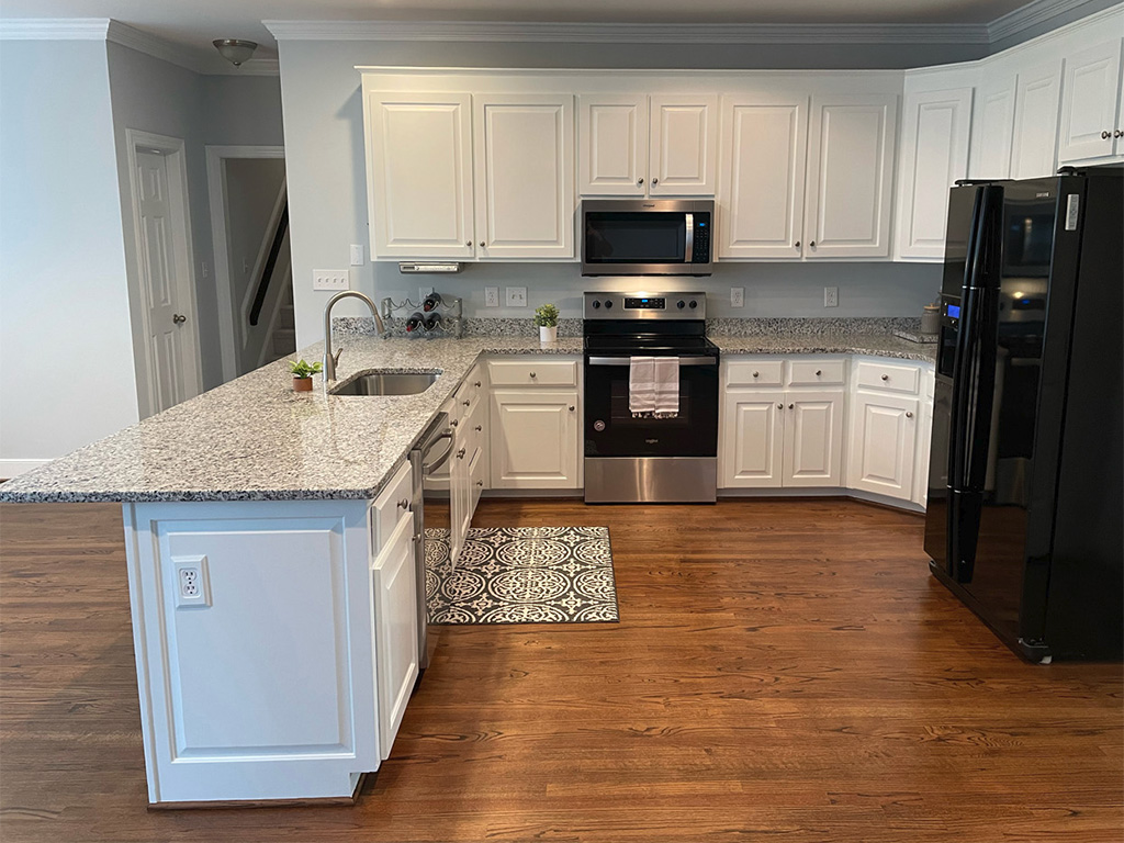 Professional cabinet painting in Apex, NC updating kitchen and bathroom cabinets