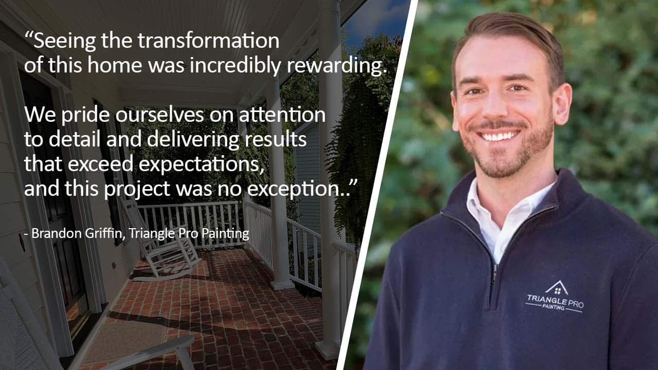 Quote from Brandon about completing another residential painting project. 