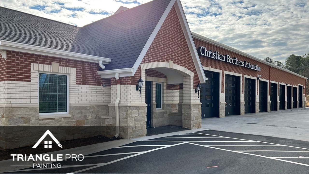 A newly painted commercial space in Raleigh, NC.
