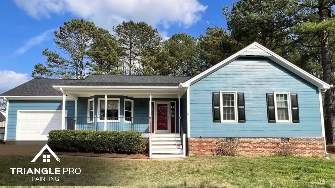 This is an exterior home painting by Triangle Pro Painting in Wayland Heights Raleigh, NC.