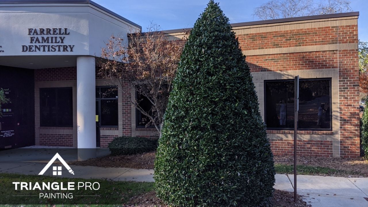 This is an image of an exterior a dental clinic in Raleigh, NC.