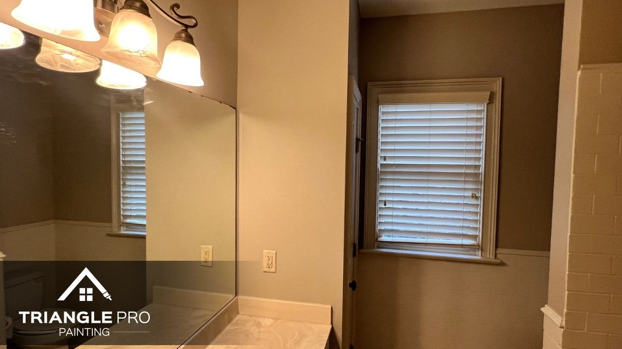 Clean lines and modern tones brighten up this space.