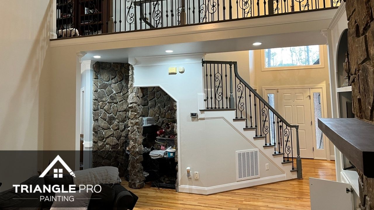 This is an image of a newly painted staircase.