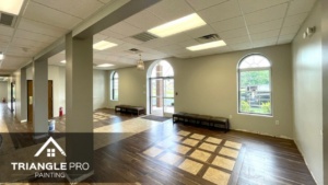 This is an image of a newly painted commercial building in Raleigh, NC.