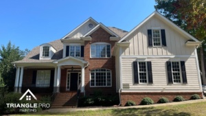 This is a front exterior residential painting by Triangle Pro Painting in Madonna Acres Raleigh, NC.