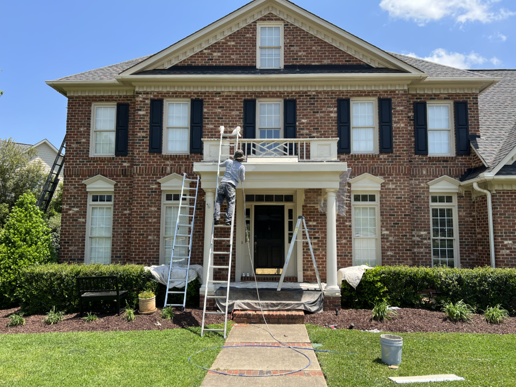 Professional house painter in Cary, NC delivering clean exterior and interior finishes