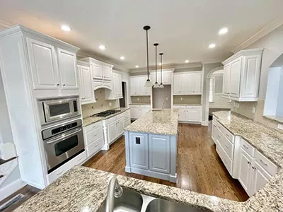 Professional cabinet painting in Wake Forest, NC upgrading kitchens and bathrooms