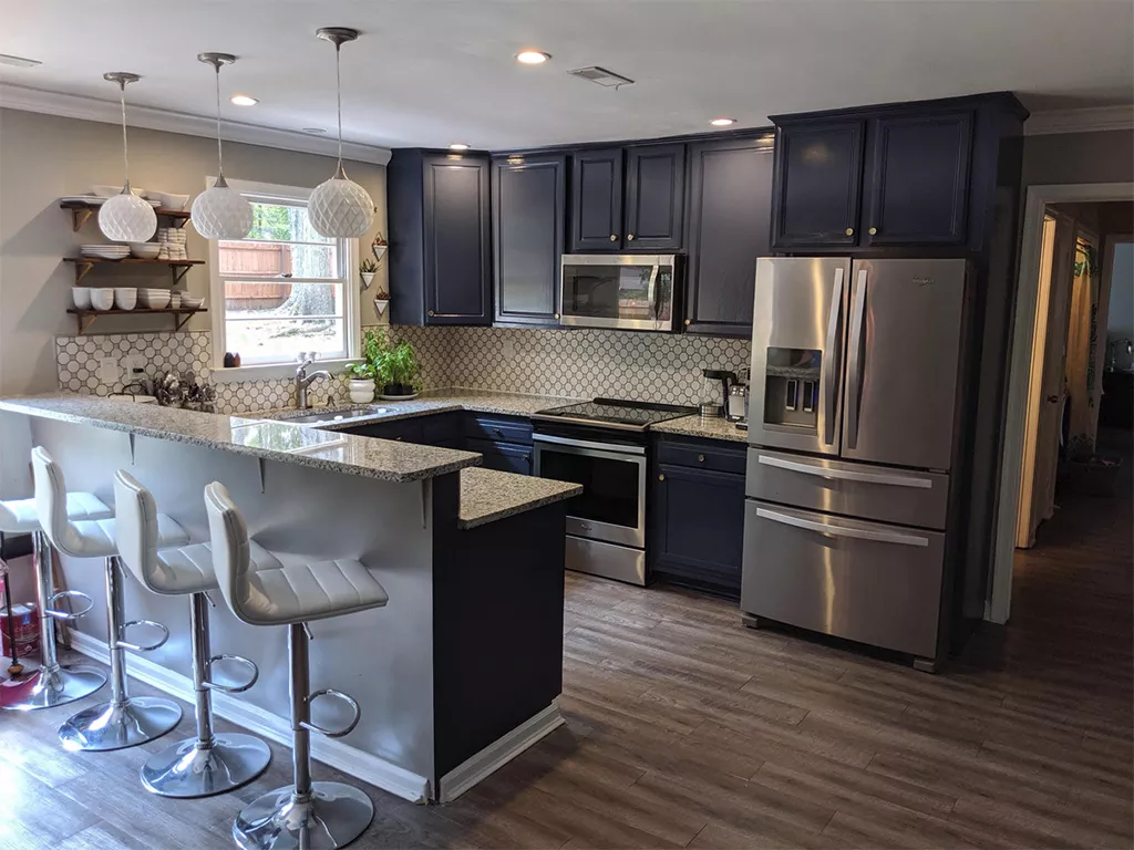 Expert cabinet painting services in Wake Forest, NC with smooth, modern finishes