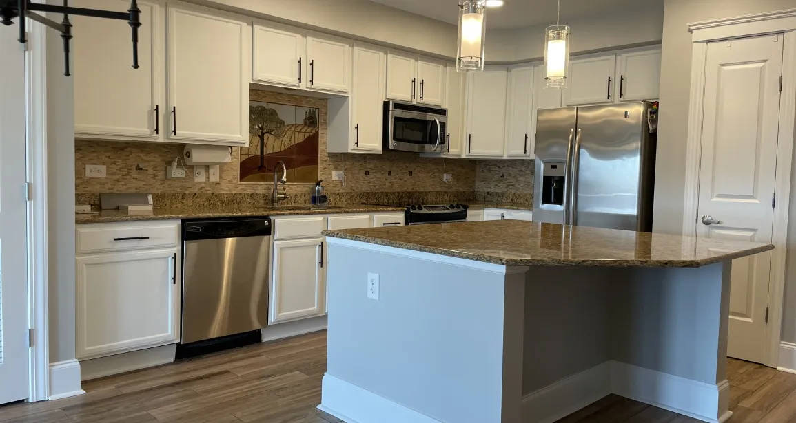 Expert cabinet painting services in Holly Springs, NC with smooth, modern finishes