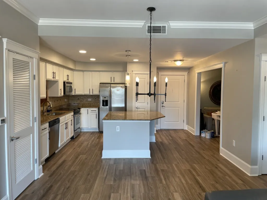 Professional cabinet painting in Wendell, NC refreshing kitchen and bathroom cabinetry