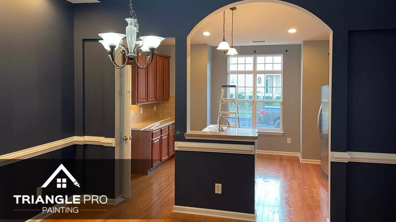 A beautiful interior of a newly painted home in Raleigh, NC.