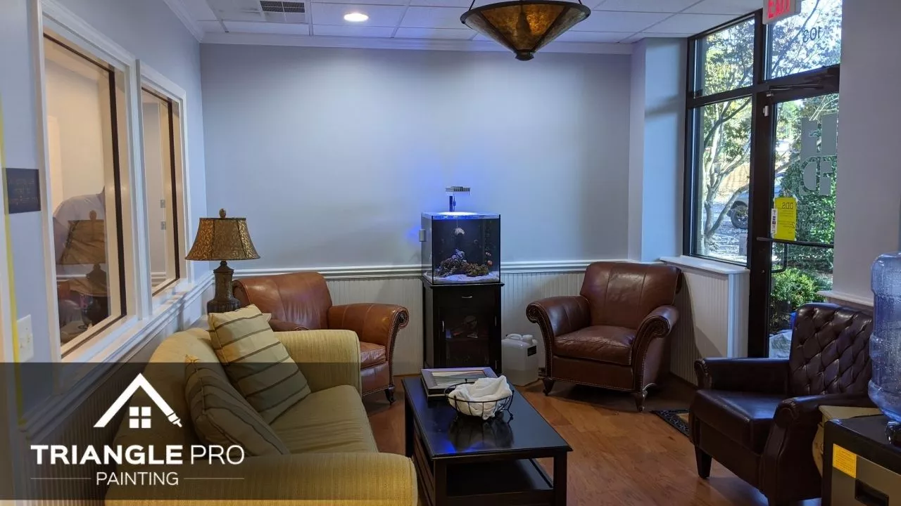 This is an image of the interior of a dental clinic in Raleigh, NC.