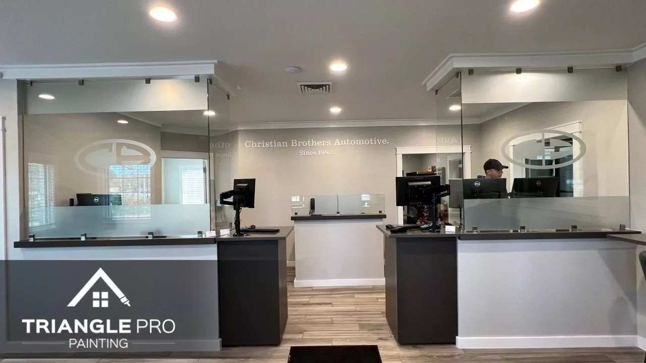 This is an image of an office in Raleigh, NC that is newly painted.