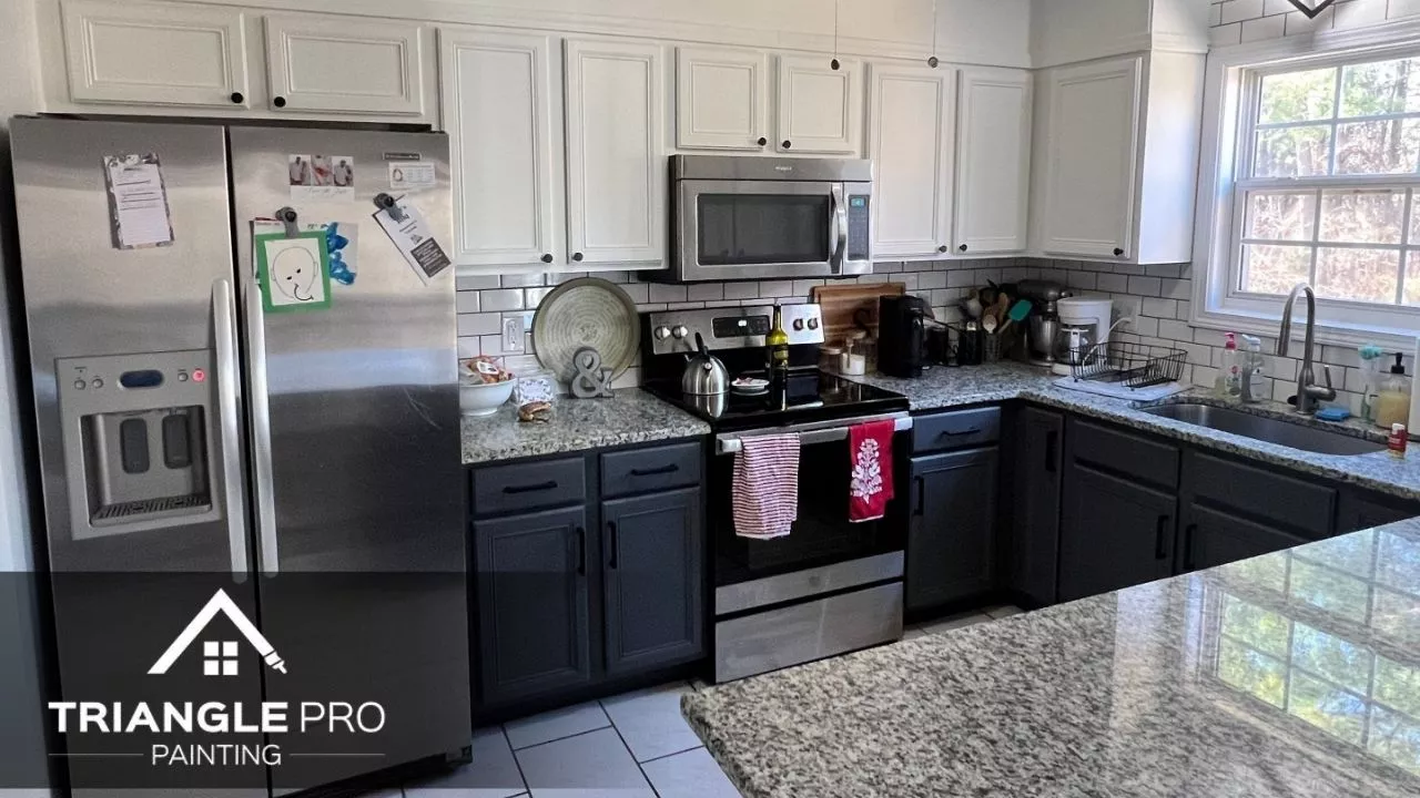 A newly painted cabinets in Raleigh, NC.
