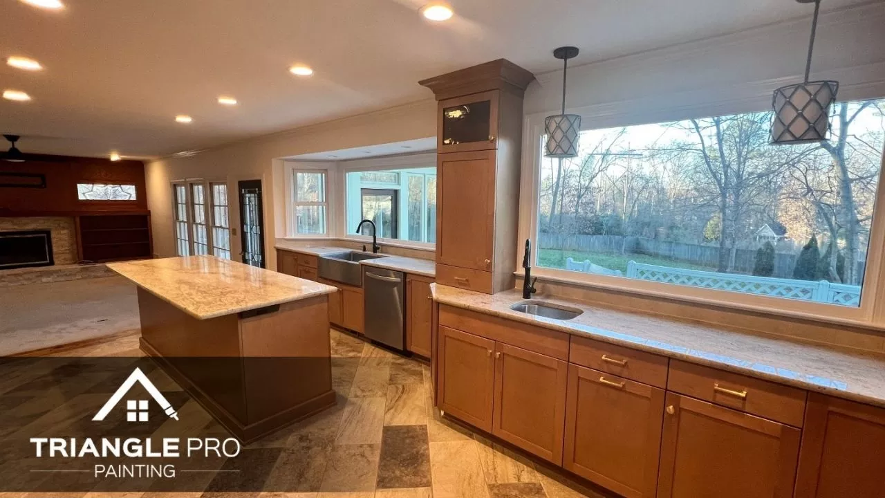 This is an image of cabinet painting in Raleigh, NC.