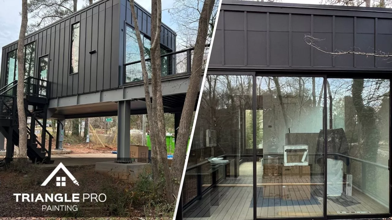 This is an image of a black painted container.