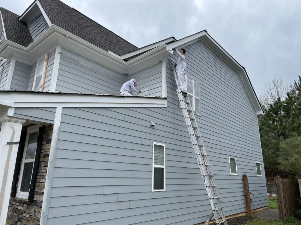 Residential exterior painting in Knightdale, NC with clean, durable finishes